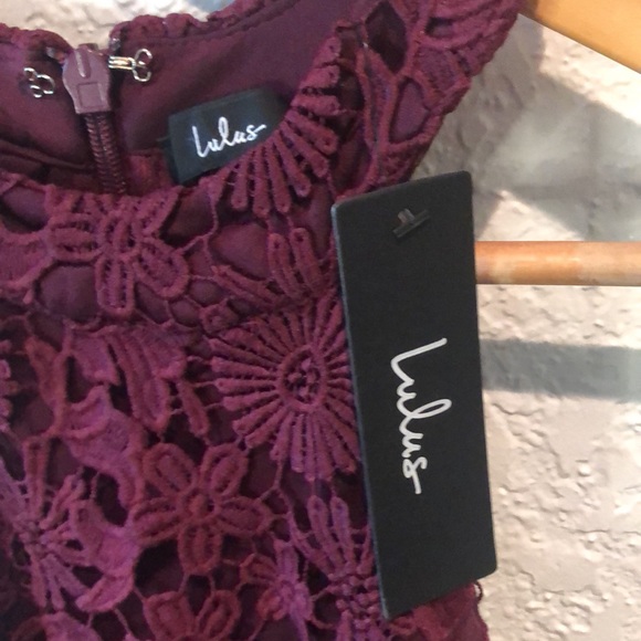 Lulu’s Love Poem Burgundy Lace Mini Dress - Picture 13 of 14